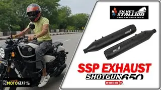 SSP Modified Exhaust For Royal Enfield Shotgun 650 || #ssp #royalenfield #shotgun #exhust