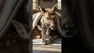 A Kind Kitten Comforts an Injured Deer Family Heartwarming Rescue Story #animals #kindness #wildlife