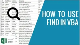 Using Find in VBA