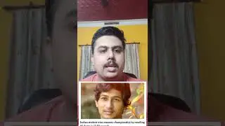Indian student wins memory championship by recalling 80 digits in 13.50 seconds #shorts #trending