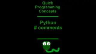 Python Programming, # comments