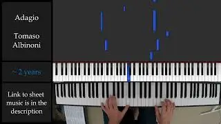 Piano Progress, 900hrs,  Adagio - Tomaso Albinoni