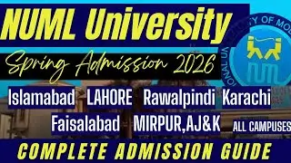 NUML Spring Admission 2026 I NUML Admission Procedure I NUML Admission Test Preparation I NUML Test