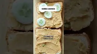EASY RECIPE OF HUMMUS SANDWICH - QUICK AND HEALTHY OPTION FOR BREAKFAST OR POST WORKOUT MEAL #shorts