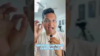 CA Exams Sep 25 Admit Card OUT !! #ekagrataca #cafoundation #caintermediate