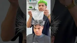 MECHAS PLATINADAS / BURF FADE 🤍💈#mechasplatinadas #mechas #barber #barber #mohicano #chile