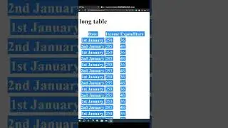 long table in html