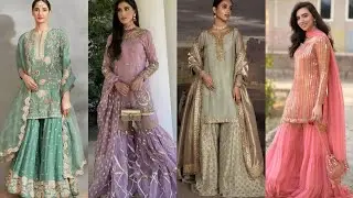 Gorgeous & Beautiful Stylish Mayon Mehndi Party Wear Sharara Gharara Dress Designing Ideas 2026