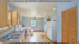 Priced at $229,900 - 241 S Lake Drive, Deerfield Twp, MI 48421