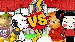 M.U.G.E.N. Battles | Bowser Junior/Snoopy vs Pucca/Daniel Tiger