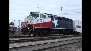 TRE, DGNO, and Amtrak at the DGNO Mockingbird Yard