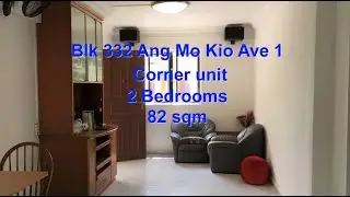 Corner unit, 2 Bedrooms, HDB For Rent - Blk 332 Ang Mo Kio Ave 1
