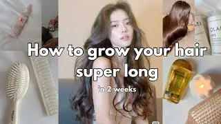 How To Grow Your Hair SUPER LONG (in 2 weeks)