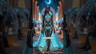 Disney Princesses Walk the Futuristic Runway | AI Fashion Show