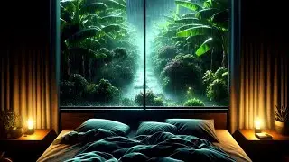 🌧️[ Rain Tropica ] 🌿 - 💯% Rain Sounds For Sleeping or Studying 🌧️ White Noise Rainstorm 10 Hours