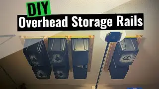 Easy DIY Overhead Garage Storage Rails