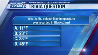 WFXR Weather Trivia: Cold May in Blacksburg
