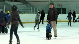 Jordan on bob-skates, no help needed