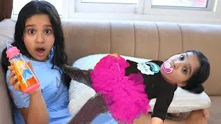 शफ़ा ने पूरे दिन अपनी छोटी बहन का ख़्याल रखा।