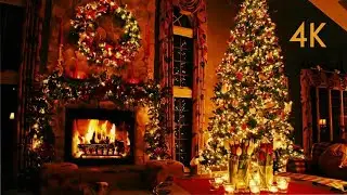 LIVE 🔥 Cozy Christmas Fireplace 4K