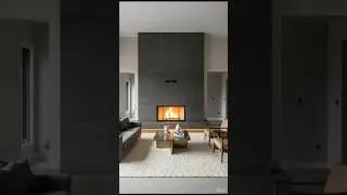 Luxury Modern Living Room with a Statement Designer Fireplace #LuxuryLiving #HomeInspiration #Shorts