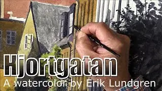 Hjortgatan - A watercolor by Erik Lundgren