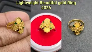 New gold ring designs 2026 with weight and price//light weight gold ring for women 