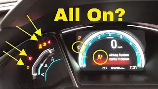 Honda Civic Airbag   SRS TPMS and Trac light on.