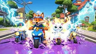 Kittens Ride Dragon Superbikes 🐉🏍️ to Save a Chemical Factory from Evil Fox 🦊💥 | Epic Action Mission