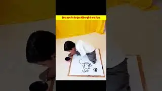 A kid made a painting without hands and feet🥰 Made a painting with the mouth❤️ #shorts #countdownbbc