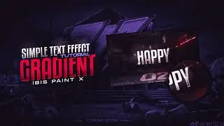 Simple text Effect tutorial | gradient text | ibis paint x 🎨