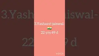 YOUNGEST PLAYERS TO SCORE TWO DOUBLE HUNDREDS IN TEST , #yashasvijaiswal #shorts