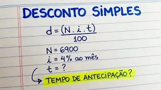 Como Encontrar o Tempo de Antecipação em Desconto Simples