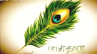 I made a digital drawing of a peacock feather on my tablet. | Digital Speed Drawing #speed drawing