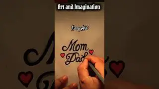 Creative Mom + Dad Letter Art | Easy and Heartwarming Design Ideas|| #shorts #art