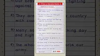 🇮🇳✍️ 10 lines on operation sindoor for students #shorts #operationsindoor #10lines