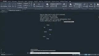 Align text in one line autocad using command TEXTALIGN. #autocad