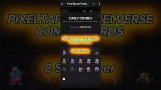 8 September Pixeltap by pixelverse daily combo cards today