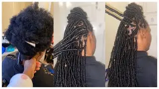Hair Tutorial: Faux locs using expression & Marley hair (Wrapping method) | Fake locs hairstyle
