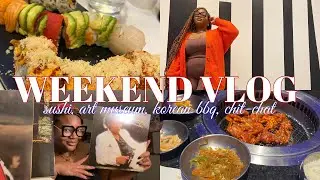 WEEKEND VLOG! ART MUSEUMS + KOREAN BBQ, MY VINYL COLLECTION, MAKING NEW FRIENDS | CAYLA WITH A C.
