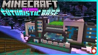 Minecraft How to Build a Sci-Fi Futuristic Base | Minecraft Snowy Futuristic Base Christmas Tutorial