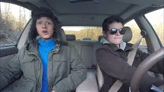 Hooning the Lexus in the snow