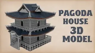 Pagoda House 3D Model Maya