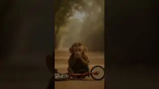Dog Broke Monkey&rsquo;s Cycle 😢 But Monkey Never Gave Up 💔🐒🚲 #shorts
