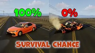 Шанс на выживание с разными транспортными средствами #beamng #beamngdrive #beamngsurvivalchance