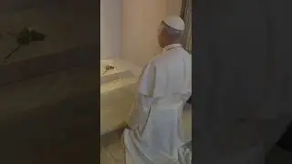 pope leo xiv visits francis&rsquo; tomb #faith #popeleoxiv
