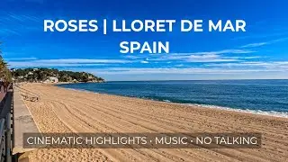 Vanlife roadtrip Roses to Lloret de Mar beach & boulevard 