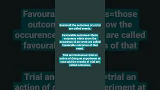 #Event, Favourable outcome, Trial and Outcomes.