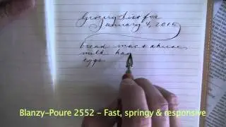 Writing Cursive with the Blanzy-Poure 2552 Flex Dip Nib