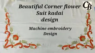 🔥😍😎latest corner flower suit kadai design|white suit kadai design #kadai #design #corner #embroidery